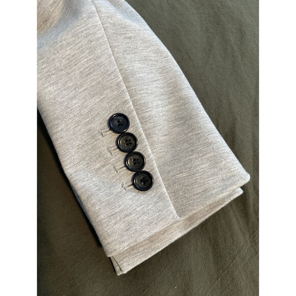 Ann Taylor Gray Heather Blazer Button Rayon Work 6 S Business Preppy Chic Career - Picture 6 of 7